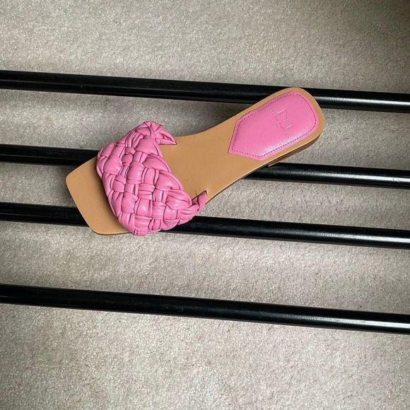 MARC FISHER Women Reanna Leather Slide Sandals - NEW NWOB - Picture 6 of 9